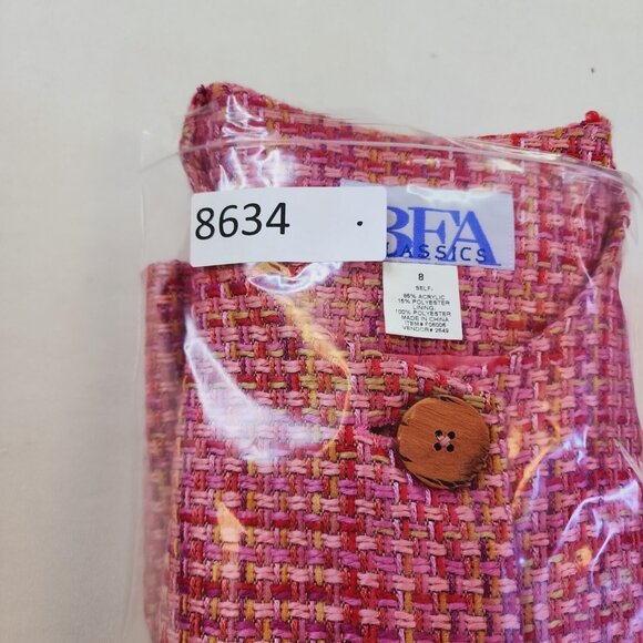 BFA Classics Blazer Jacket Women 8 Pink Easter Sping Vintage Granny Woven - Picture 9 of 9